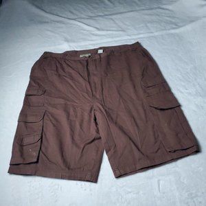 Boulder Creek Trading Cargo Shorts Big Tall Mens Size 44 Brown Chino Khaki Cotto